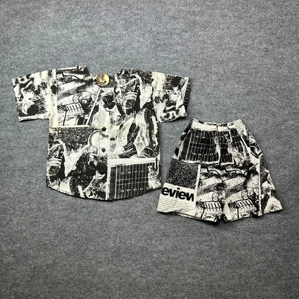 Vintage L.H. American Football Newsprint Matching Set Kids Boys USA Made - Large